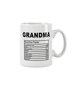 Grandma Nutrition Facts Büyükanne Anneler Günü Hediye Baskılı Kupa Bardak