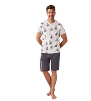 pilelistore Baba-oğul Seti Erkek İkili Pijama Takım  Ar3670-s (Beyaz)