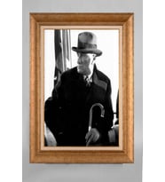 Altın Varaklı Paspartulu Çerçeveli Atatürk Tablo sd60
