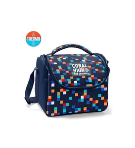 CORAL HIGH 37135 LACİVERT GEOMETRİK DESENLİ THERMO BESLENME ÇANTASI