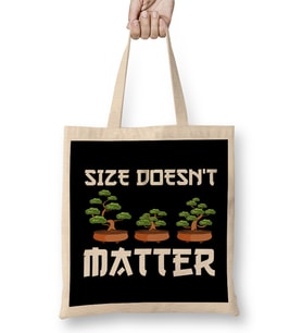 Funny Size Doesn't Matter Small Bonsai Tree Plant Bez Çanta Uzun Saplı