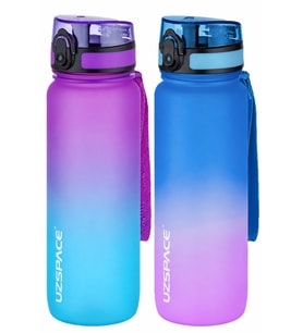Uzspace 2'li Tritan Matara Seti 800 ml Çift Renk Softtouch FF Collection Tritan Su Matarası
