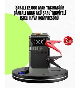 4’ü 1 Arada Powerbank Özellikli Araç Akü Şarj Takviye Cihazı