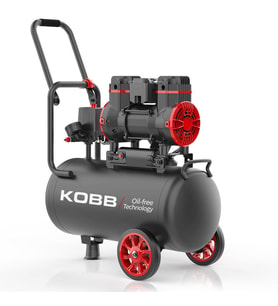 KOBB KBK25S 1.7HP 25Lt 8Bar Yağsız Sessiz Taşınabilir Hava Kompresörü