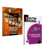 ALTIN KARMA YAYINLARI 8.SINIF T.C İNKİLAP TARİHİ ETKİNLİKLİ SORU BANKASI+T.C İNKİLAP TARİHİ 10X10 DE