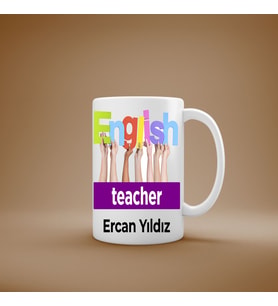 ingilizce öğretmeni özel tasarım kupa bardak