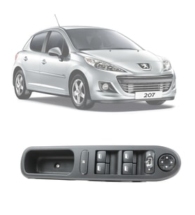 PEUGEOT 207 2006-2017 CAM AÇMA DÜĞMESİ DÖRTLÜ ÇERÇEVELİ