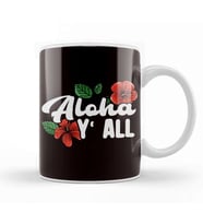 Aloha Hibiscus Hawaii Ocean Island Summer Vacation Travel Kupa Bardak Porselen