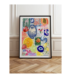 Tekli Ahşap Çerçeveli Tablo Vintage Tek Parça Poster Tablo TK/1030 (Düz Siyah)