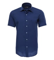 Terikoton Kısa Kollu Slim Fit Lacivert Erkek Gömlek - Wessi (Mavi)