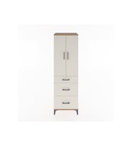 Hyperion Dolap Tek Raflı 3 Çekmeceli Tek Askılı 60x44x195 Çam-Aytaşı