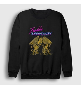 Presmono Unisex Siyah Queen Freddie Mercury Sweatshirt 34545tt