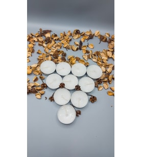 Tealight Mum-buhurdanlık Maxi Boy Soya Parafinli 10 Adet Beyaz, Dekoratif Orta Boy Tealight Mum