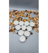 Tealight Mum-buhurdanlık Maxi Boy Soya Parafinli 10 Adet Beyaz, Dekoratif Orta Boy Tealight Mum