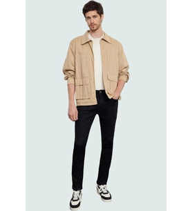 Erkek Skinny Fit Denim Kot Pantolon Stretch Kumaş Günlük Kullanım Yaz Aylarının Vazgeçilmezi (Siyah)
