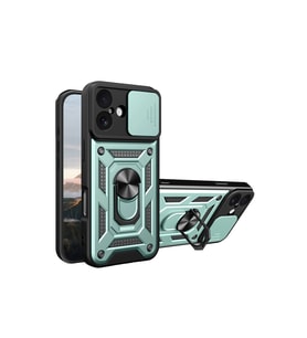 iPhone 17 Pars Lens Yüzüklü Silikon - Yeşil