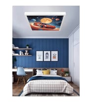 Şimşek Mcqueen Avize, 60x60 Çocuk Odası Avize, 60watt, estetik kare, Yapay Zeka Tasarım Avize, Uzay