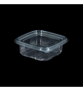 Tek Kullanımlık Plastik Kilitli Şeffaf Düz Kapaklı Gıda Saklama Kabı Sızdırmaz Kap - 250 cc -50 Adet