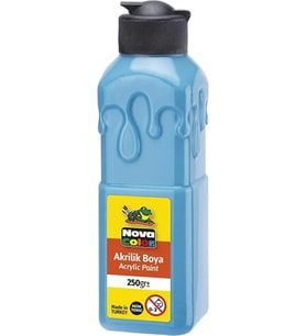 Turkuaz Akrilik Boya 250 gr 1 Adet Su Bazlı Akrilik Boyası Hobi Sanatsal Boy Tuval Ahşap Metal