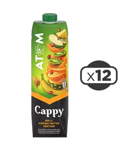 Cappy Atom Meyve Suyu 1 Lt 12 Adet