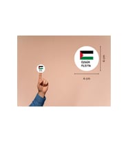 90 Adet (4 CM) Özgür Filistin Etiketi Yuvarlak Mat Sticker Gazze Soykırım