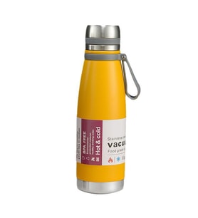 316 L Çelik Sarı 520 ml Sıcak Soğuk Vacuum Bottle Matara Suluk cin478sr