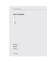 Morning Glory 3000 Theme Çizgili Defter 25,8x19 cm Gri 11210-87576