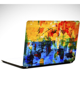 Koyu Canlı Renkler Soyut Laptop Sticker 15.6 inch (38X27CM)