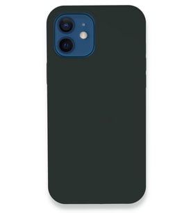 Newface Apple iPhone 12 Kılıf Lansman Legant Silikon - Koyu Yeşil