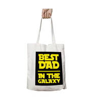 Star Wars Best Dad In Galaxy iki Tarafı Kalıcı Baskılı Yıkanabilir Çanta