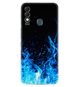 Tecno Spark 8T Kılıf Silikon Desen Özel Seri Blue Fire 1678