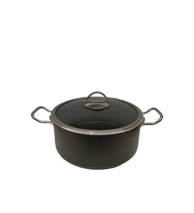 Tuna House Granit Derin Tencere  22 Cm  Siyah
