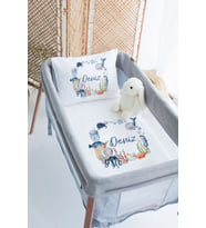 %100 Delux Pamuk Isme Özel 70x120 Park Yatak Nevresim Takımı