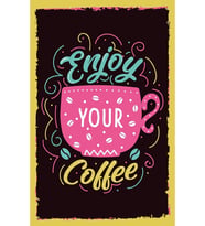 Çay ve Kahve Tasarımlı Ahşap Poster
