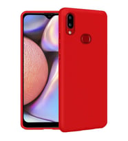 Samsung Galaxy A10S İçi Kadife Silikon Kılıf Kırmızı