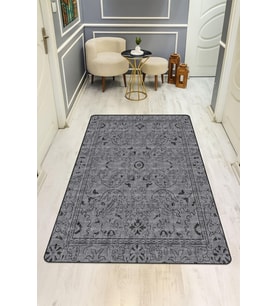 Parlak Kadife Kumaş VINTAGE Dijital Baskı Dot Kaymaz Tabanlı Halı H0834