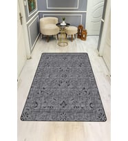 Parlak Kadife Kumaş VINTAGE Dijital Baskı Dot Kaymaz Tabanlı Halı H0834
