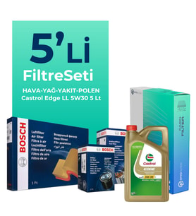 Bosch BMW 1.16D Filtre Bakım Seti Castrol Motor Yağlı (2015-2019) 5 Li
