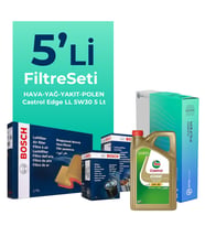 Bosch BMW 1.16D Filtre Bakım Seti Castrol Motor Yağlı (2015-2019) 5 Li