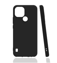 Realme C21 Kılıf Biye Yumuşak Silikon Case (Siyah)