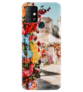 INFINIX Hot 10 Kılıf Silikon Desen Gerçek Çiçekler 1743
