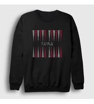 Presmono Unisex Siyah Words Backgammon Tavla Oyun Sweatshirt 419061tt