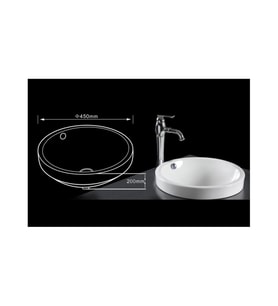 LENA TEZGAHÜSTÜ LAVABO E-3051 (Beyaz)