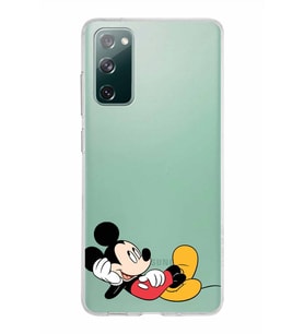 Samsung Galaxy S20 FE Kapak Mickey Mouse Tasarımlı Şeffaf Silikon Kılıf