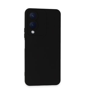 Vivo Y17s Kılıf Nano İçi Kadife Silikon - Siyah