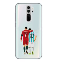 Redmi Note 8 Pro Uyumlu Lionel Messi ve Cristiano Ronaldo Desenli Şeffaf Telefon Kılıfı
