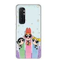 Xiaomi Mi Note 10 Lite Uyumlu Powerpuff Girls Desenli Şeffaf Telefon Kılıfı