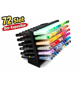 72 Slot Dev Kapasiteli Marker Kalem Standı Masaüstü Kalem Organizeri Çok Bölmeli