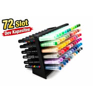 72 Slot Dev Kapasiteli Marker Kalem Standı Masaüstü Kalem Organizeri Çok Bölmeli