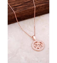 Balık Burcu Rose Gümüş Kolye 6684
